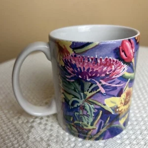 Lavender purple Floral Coffee Tea Mug -11 oz - Picture 1 of 5