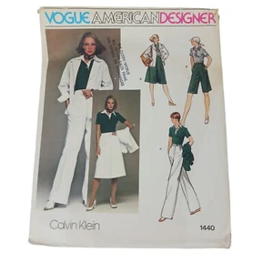 Vtg Vogue American Designer pattern Calvin Klein Size 8 Skirt pants top #1440 - Picture 1 of 3