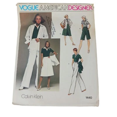 Vtg Vogue American Designer pattern Calvin Klein Size 8 Skirt pants top #1440 - Image 1 of 3