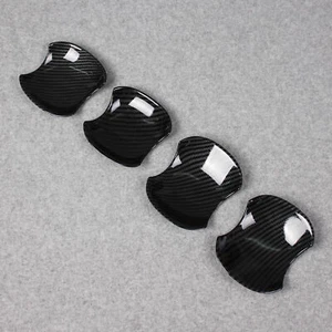 For Toyota VENZA 2021-2024 Door Bowl Handle Cover Trim Carbon Fiber Black Chrome - Foto 1 di 10