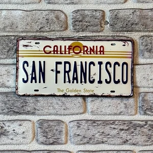 Blechschild Nummernschild San Francisco   15x30cm - Bild 1 von 3