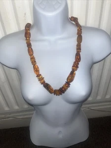 Hermoso collar de 70 cm de largo vintage de 98 gramos de ámbar báltico natural - Imagen 1 de 10