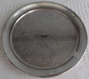 Vintage Italian Made Silber Teller Servieren Getränke Tablett - Bild 1 von 4