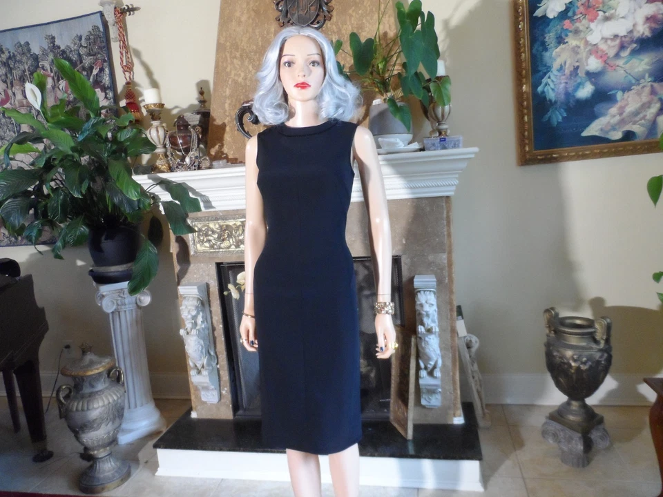 Vestido Vaina Dolce & Gabbana Negro con Detalle Grosgrain Talla IT 42- US 6 Foto 1 de 4