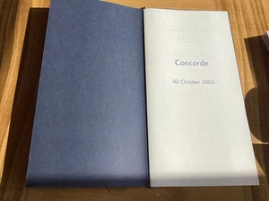 British Airways Concorde Special Flight Menu Toronto - JFK GBOAG 02.10.2003 - Bild 1 von 12