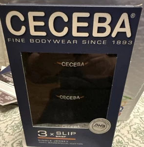 Ceceba Herren Slips, 3er Pack Sportslip, Basic, Baumwolle US MEDIUM 5M Einfarbig Schwarz - Bild 1 von 12