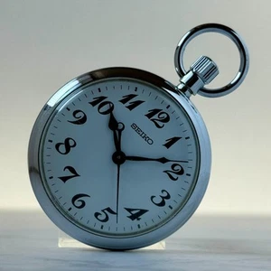 Men s pocket watch in good working condition SEIKO quartz 7C11 0010 white operat - Picture 1 of 9