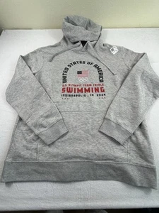 Men's Gray USA Swimming 2024 U.S. Olympic Team Trials Arch Pullover Hoodie XL - Picture 1 of 6