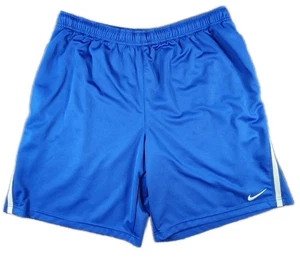 Nike Men’s Basketball Athletic Shorts Size XL Royal Blue White Swoosh Logo - Picture 1 of 6