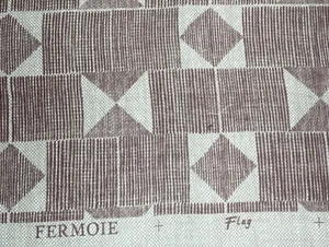 Fermoie Fabric Flag Red Natural Linen England 1 Yard #15 - Picture 1 of 5