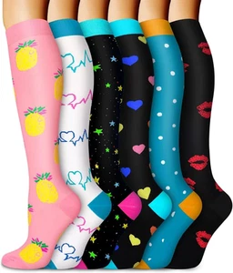 Amofatia Compression Socks for Women & Men Circulation (6 Pairs) 15-20 mmHg i... - Picture 1 of 16