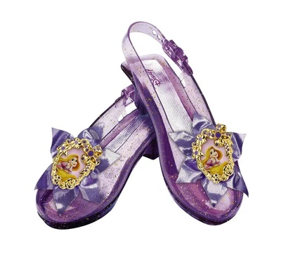 Sapatos Rapunzel Glitter para Crianças Tamanho Único Disney Princesa Cosplay Infantil - Imagem 1 de 3