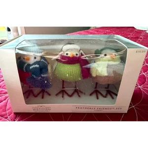 Wondershop Featherly Friends Set 3 Pájaros Decorativos Navidad Vacaciones Decoración Nuevo - Imagen 1 de 4