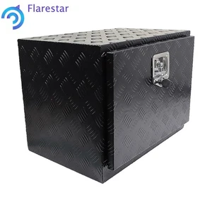 24" x 17" x 18" Cuboid Black Aluminum Underbody Tool Box for Truck Trailer RV - Picture 1 of 16