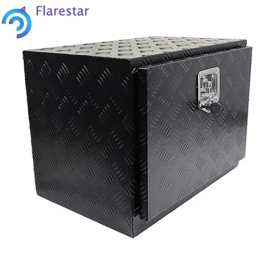 24" x 17" x 18" Cuboid Black Aluminum Underbody Tool Box for Truck Trailer RV - Image 1 of 4