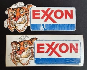 Vintage Exxon Decal Stickers Lot Of 2 *condition Issues* - Picture 1 of 1