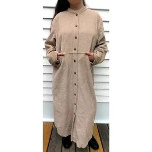 Vestido ORVIS Pana Jersey Algodón Manga Larga Mujer Beige Etiquetado Talla 16 - Imagen 1 de 7