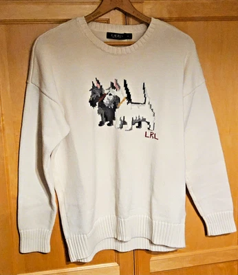 RALPH LAUREN - Intarsia  Scottie Terrier Dog Sweater - MEDIUM - Near Mint - Image 1 of 4