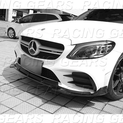 KIT LABIO CARROCERÍA PARACHOQUES DELANTERO PINTADO NEGRO MERCEDES-BENZ W205 CLASE C 2019-2021 Foto 1 de 4