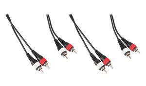 2 Rockville RCDR10B 10' Dual RCA to Dual RCA Patch Cable 100% Copper - Picture 1 of 3