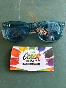 GloFX Color Therapy Mood Glasses Aqua-Purity And Relaxation - Picture 1 of 2