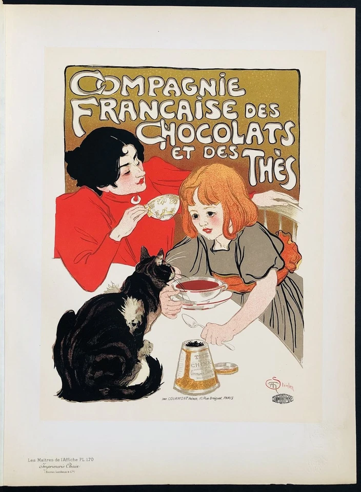 Affiche Chocolat Schokolade T. A. Steinlen Art Nouveau Litho Maitres 170 - Photo 1/1