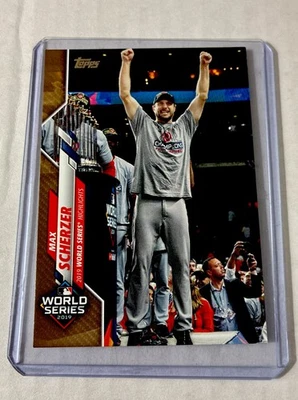 Topps 2020 - Serie Mundial Highlights Max Scherzer #258 Gold/2020 Foto 1 de 2