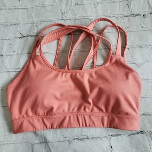 Victoria Sport sz Medium Cross Back Sports Bra Peach Peach Pink - Picture 1 of 5