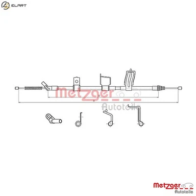 CABLE PULL PARKING BRAKE 17.0330 FOR NISSAN M9R 2.0L 4cyl X-TRAIL - Image 1 of 4