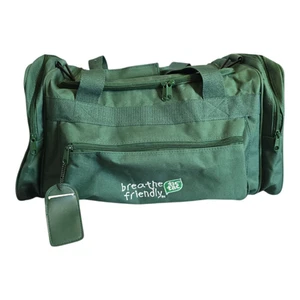 Vintage Tic Tag Marken Seesack Sporttasche grün fehlender Schultergurt 19" lang - Bild 1 von 8