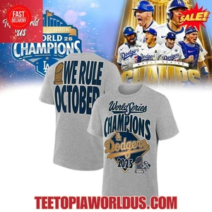 Los Angeles Dodger 2025 World Series Champions We Rule October 3D T-Shirt - Bild 1 von 2