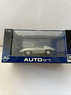 Autoart 1:43 Chevrolet Corvette Stingray 1959 concept - Silver- Boxed 51001 J3. - Image 1 of 4