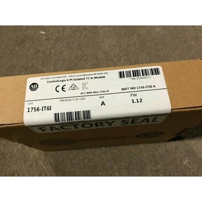 New Factory Sealed AB 1756-IT6I SER A Analog Isolated Input Thermocouple Module - Image 1 of 4