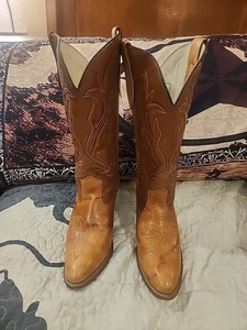 CAPEZIO WOMEN'S BROWN LEATHER COWGIRL DANCE BOOTS. #L344 SIZE 9M MADE IN USA - Picture 1 of 11