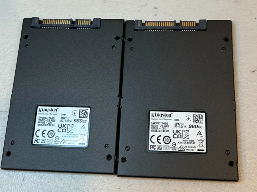 Kingston A400 960,Internal,2.5" (SA400S37/960G) Solid State Drive 2PCS - Image 1 of 1
