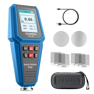 TESMEN Spessimetro per Vernice Auto, Misuratore Digitale con Grafico a Barre, Schermo