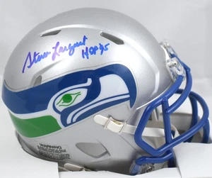 Minicasco de velocidad autografiado por Steve Largent de los Seattle Seahawks - Beckett con holograma - Imagen 1 de 3
