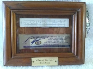 VTG Globemaster Slide Rule #62200 W/Case Instructions Framed Break in Emergency - Picture 1 of 7