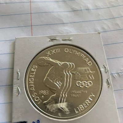 1983-S US 90% Silver Olympic Commemorative Dollar Discus Thrower - Image 1 of 4