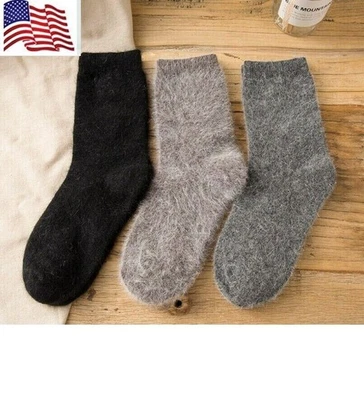 3/6 pares de calcetines 100 % lana pura angora cachemir mujer mujer lujo cálidos suaves 5-8 Foto 1 de 4