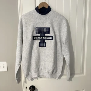Sudadera vintage Tennessee gris con cuadros para mujer talla mediana hecha en EE. UU. - Imagen 1 de 5