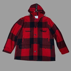 Johnson Woolen Mills Jacket Men 46 Mackinaw Barn Chore Coat Wool Buffalo & Pants - Picture 1 of 21