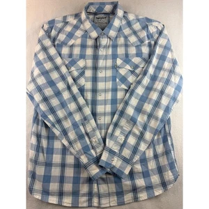 Levi's kariertes Western Hemd Langarm Druckknopf blau weiß Größe XL - Bild 1 von 10