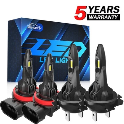 Faros LED blancos de haz alto bajo para Volvo XC90 2003-2014 6000K H7 H11 Foto 1 de 4