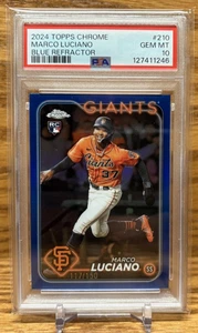 MARCO LUCIANO Blue /150 Refractor PSA 10 GEM MINT Rookie | 2024 Topps Chrome - Picture 1 of 2