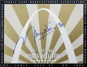 Maury Wills Signed Autographed 1995 16th Annual NSCC Autograph Sheet TRISTAR - Picture 1 of 1