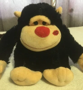 American Greetings sitzender Plüschtier Stofftier liebenswerter Affe 9 cm groß schwarz - Bild 1 von 7