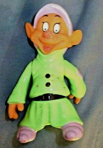 Vintage Dopey Poseable Figure ~ Disney Snow White Dwarf ~ 5.5" rubber ~ marked - Picture 1 of 4