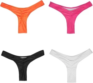 4 Pcs Women's Hot Summer Brazilian Beachwear Bikini Bottom Thong Swimwe (Size:L) - Picture 1 of 7
