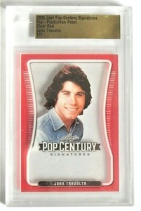 JOHN TRAVOLTA - 2020 Leaf POP CENTURY pre production PROOF 1/1 - Clear RED